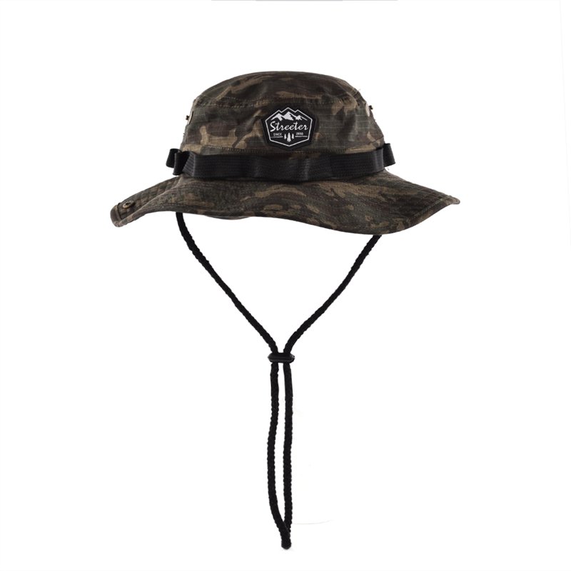 UPF50 adjustable string bucket hat wide brim fishing cap camouflage outdoor bonnie hat
