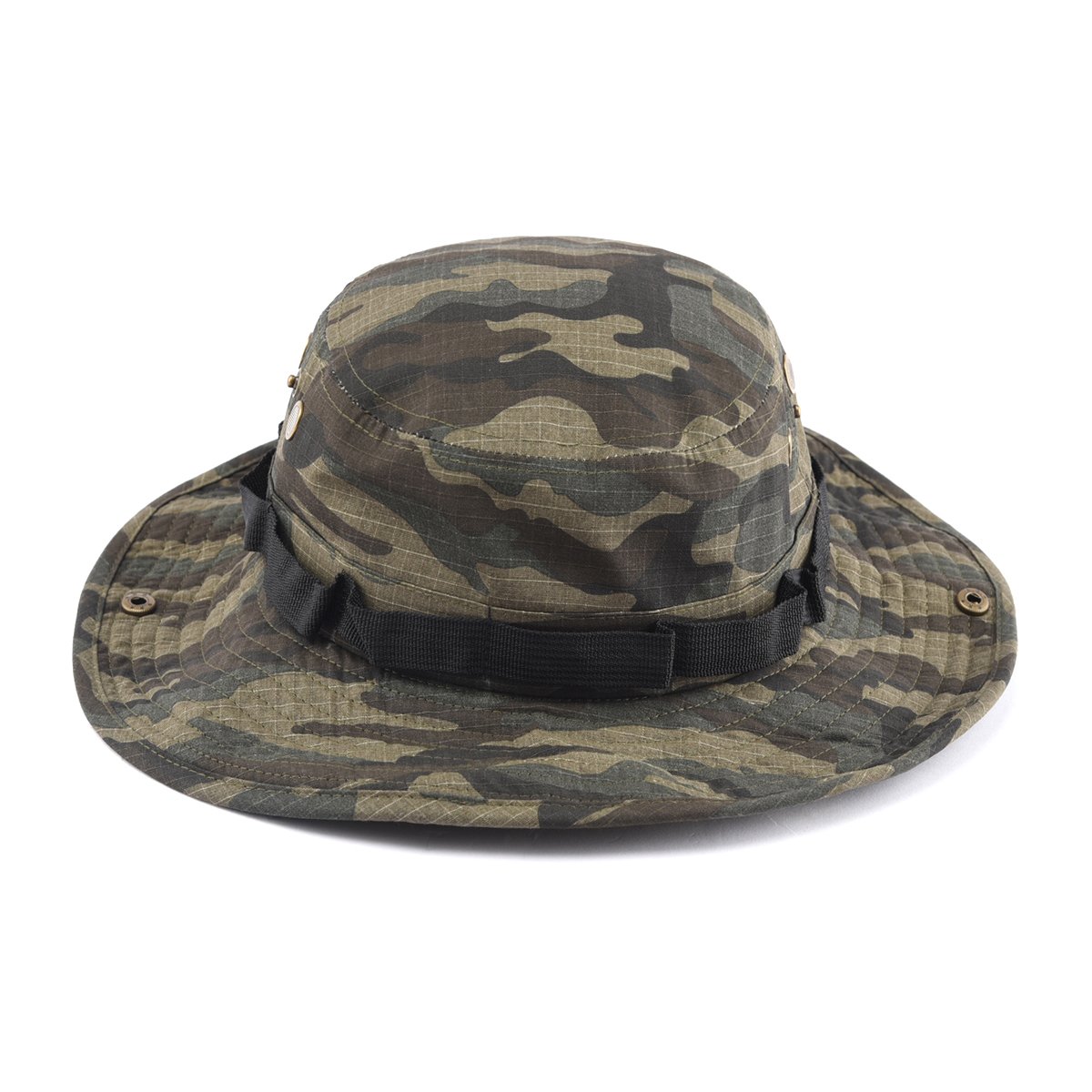 UPF50 adjustable string bucket hat wide brim fishing cap camouflage outdoor bonnie hat