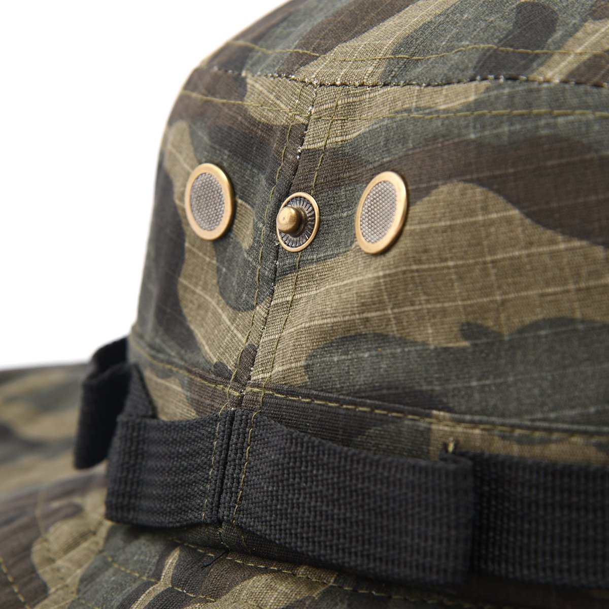 UPF50 adjustable string bucket hat wide brim fishing cap camouflage outdoor bonnie hat