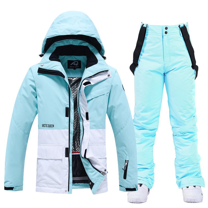One Pieces Windproof Ski Wear Suit Waterproof Hooded Snowboard Jumpsuit For Snow Sports