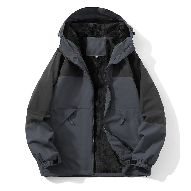 2024 New Windproof Waterproof Scratch-Resistant Bomber Jacket for Hiking Mountaineering Camping Zipper Closure
