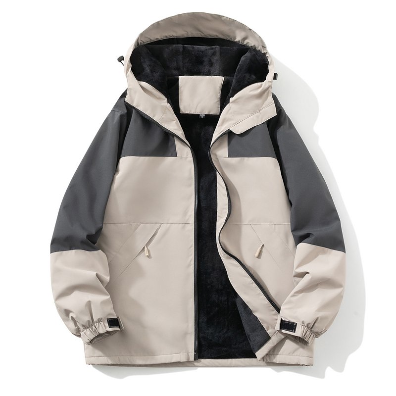 2024 New Windproof Waterproof Scratch-Resistant Bomber Jacket for Hiking Mountaineering Camping Zipper Closure