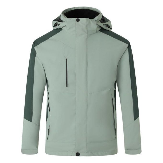 OEM custom winter puffer 3 in 1 down jacket outdoor waterproof windbreaker jackets lined detachable lightweight down jacket