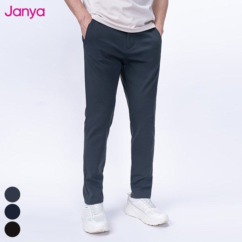 Casual High Stretch Men's Clothing Zipper Pockets Sports Pants Elastic Waistband Outdoor Running Trousers Loose Business Pants