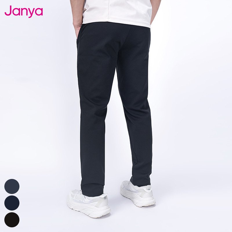 Casual High Stretch Men's Clothing Zipper Pockets Sports Pants Elastic Waistband Outdoor Running Trousers Loose Business Pants