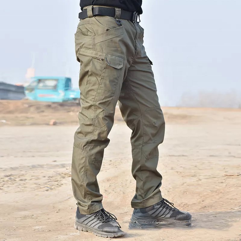 Spring work pants men's casual pants Harlan loose beam feet handsome thin boys outdoor hiking tactical pants