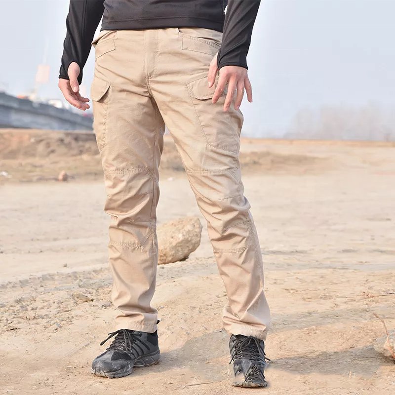 Spring work pants men's casual pants Harlan loose beam feet handsome thin boys outdoor hiking tactical pants