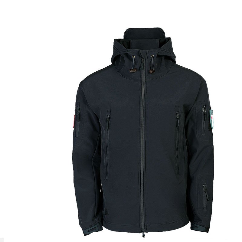 Waterproof Multi-Pocket Tactical Jacket Outdoor Soft Men's Autumn And Winter Fleece Warm Mountaineering Suit Uniform Jacket