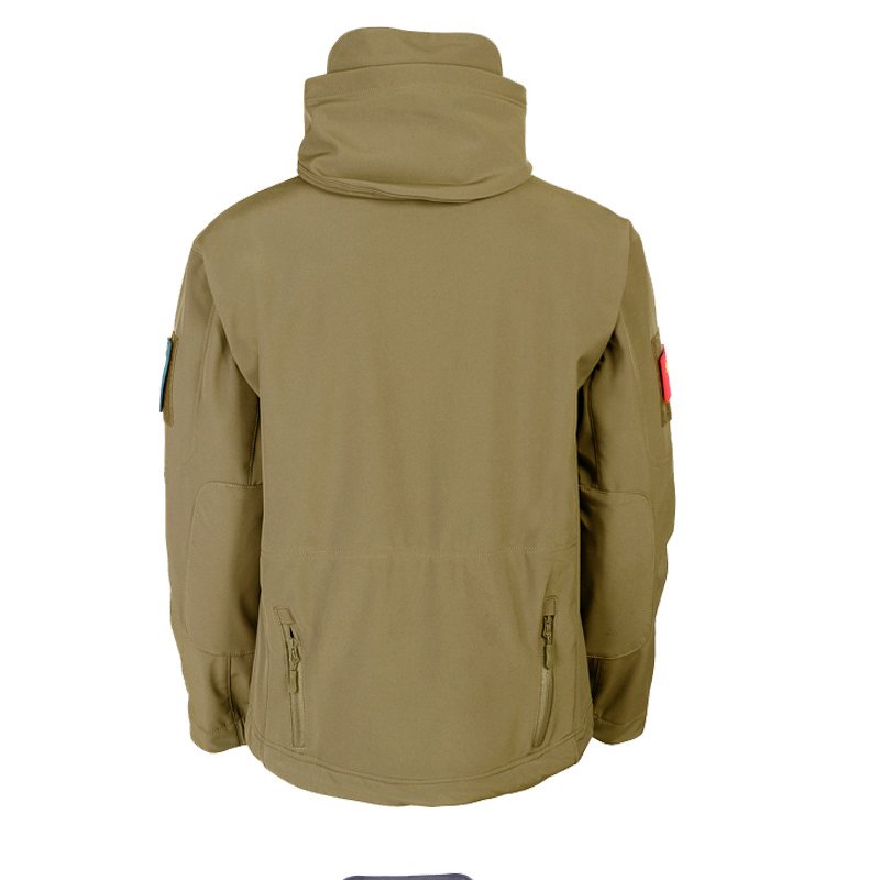Waterproof Multi-Pocket Tactical Jacket Outdoor Soft Men's Autumn And Winter Fleece Warm Mountaineering Suit Uniform Jacket