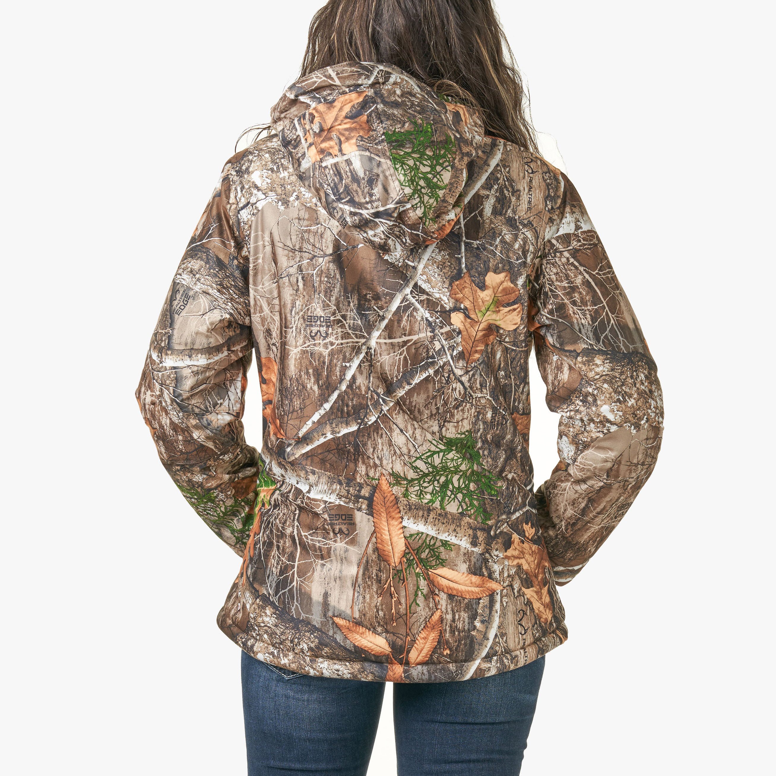 Wholesale Women's Jungle Camo Real Tree Print Forest Hunting Jackets Breathable Custom Women's Zipper Jackets