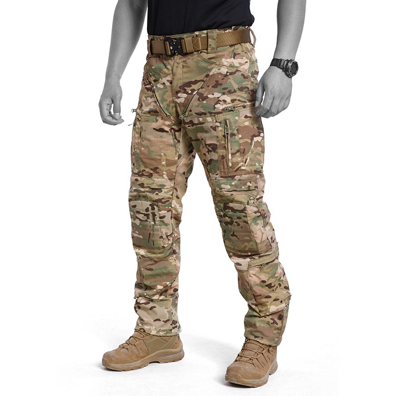 huanlong Tactical Pant Cargo Work Pants Outdoor Hiking Pants with Pockets