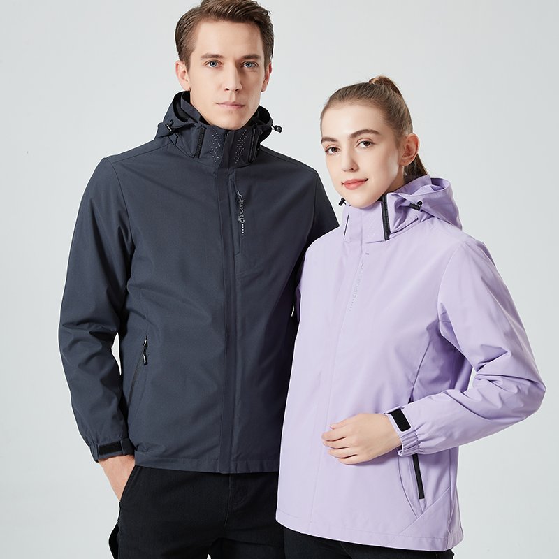 women and men windproof waterproof light zipper outdoor hiking clothing