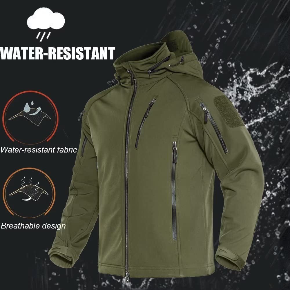Custom Clothing Windbreaker Winter Soft shell Water Resistant Fleece Lined Jackets Mens Hiking Tactical Waterproof Jacket Coat