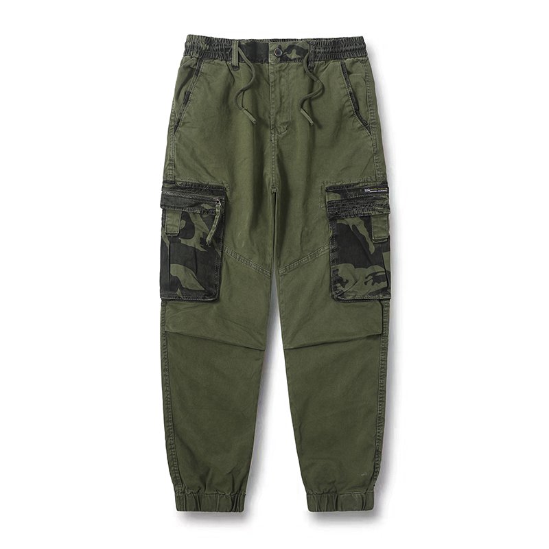 Solid Color Lightweight Zipper Men Cargo Pants Casual Leisure Daily Wear Travel Hiking Cargo Pants For Men Double Sweatpants