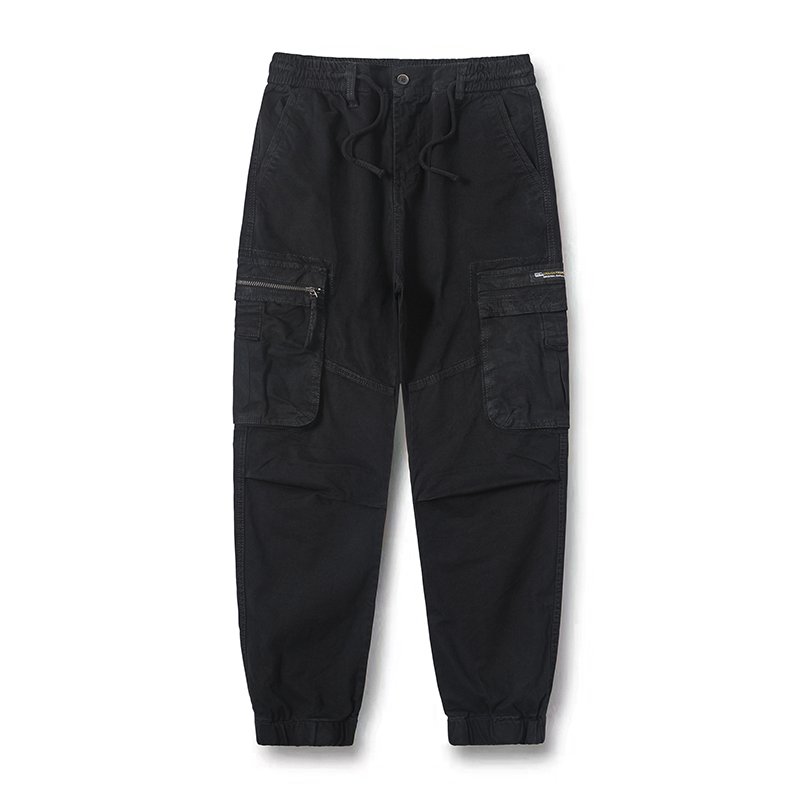 Solid Color Lightweight Zipper Men Cargo Pants Casual Leisure Daily Wear Travel Hiking Cargo Pants For Men Double Sweatpants