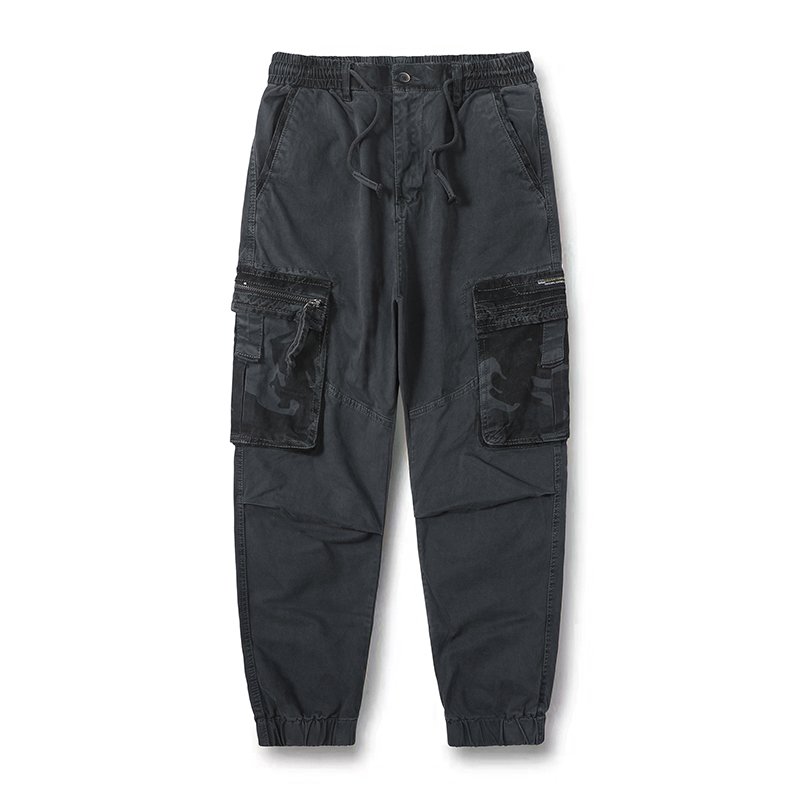 Solid Color Lightweight Zipper Men Cargo Pants Casual Leisure Daily Wear Travel Hiking Cargo Pants For Men Double Sweatpants