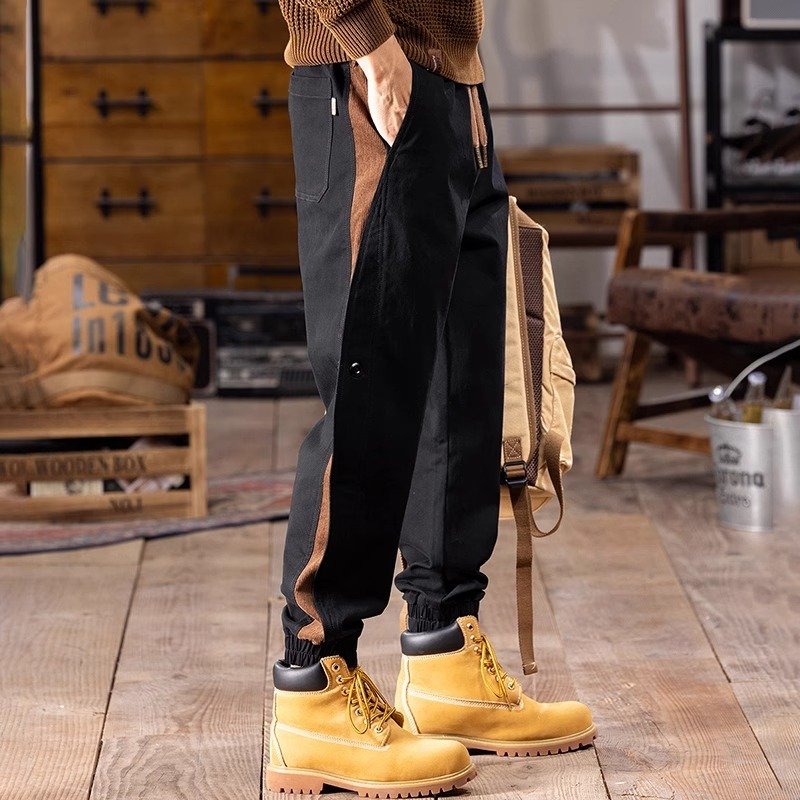 Direct Delivery In Stock Men'S Multiple Pockets Trousers Work Outdoor Techwear Hiking Pantalons Homme Khaki Casual Cargo Pants