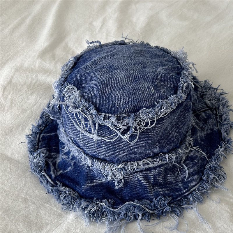 Cowboy fisherman hat new Korean version of color wash retro basin hat women's spring summer outdoor sunscreen visor