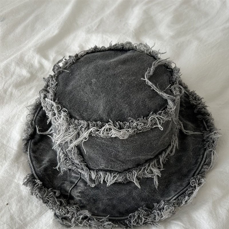 Cowboy fisherman hat new Korean version of color wash retro basin hat women's spring summer outdoor sunscreen visor