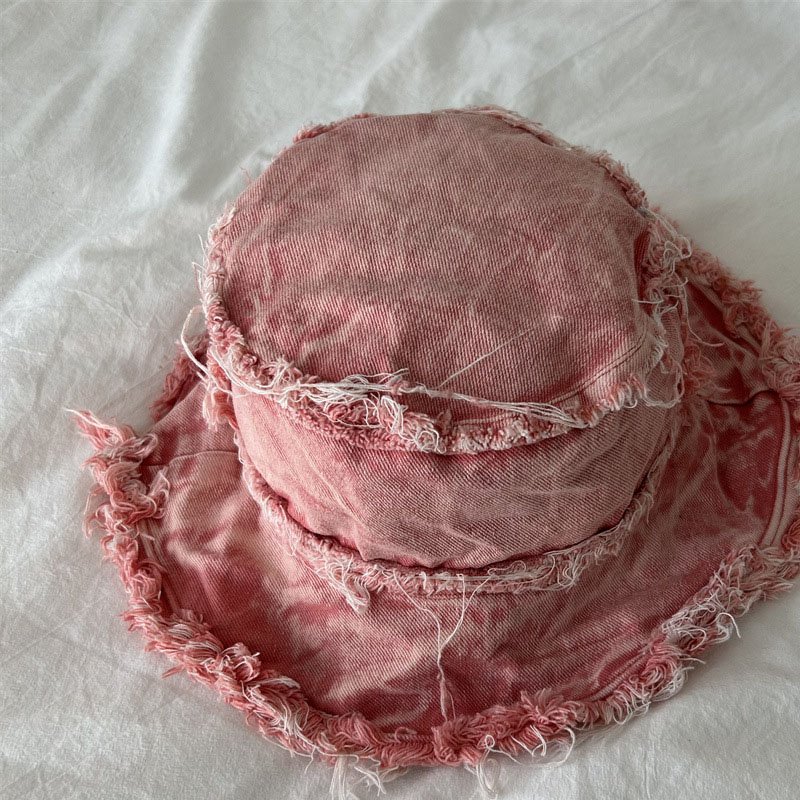 Cowboy fisherman hat new Korean version of color wash retro basin hat women's spring summer outdoor sunscreen visor