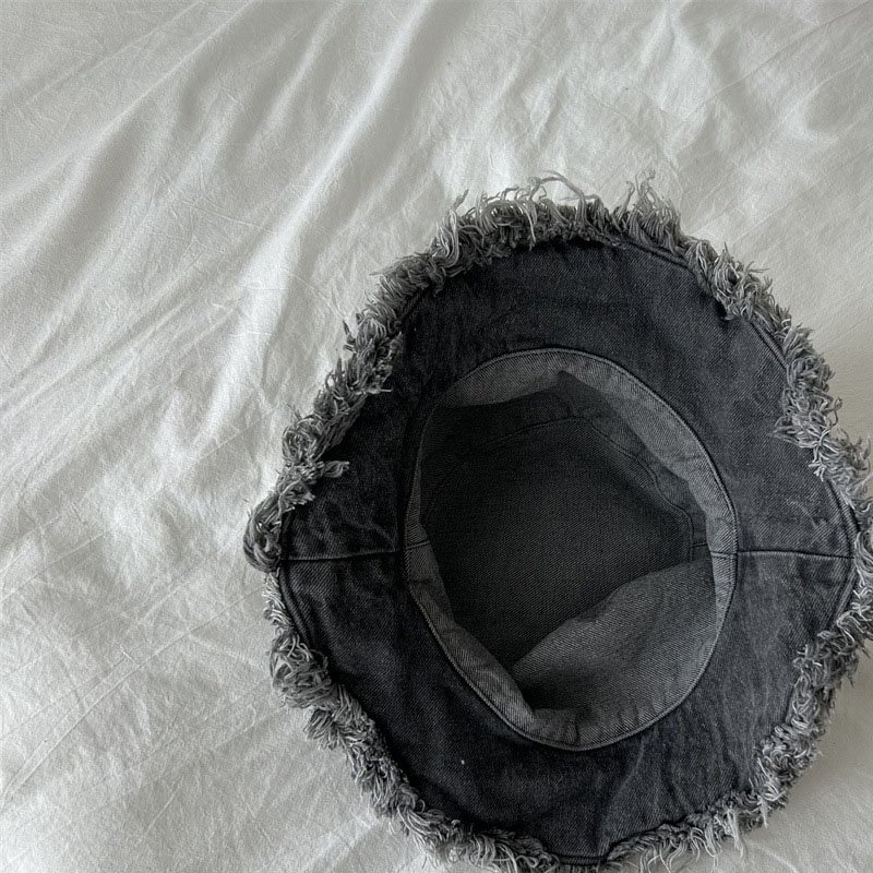 Cowboy fisherman hat new Korean version of color wash retro basin hat women's spring summer outdoor sunscreen visor