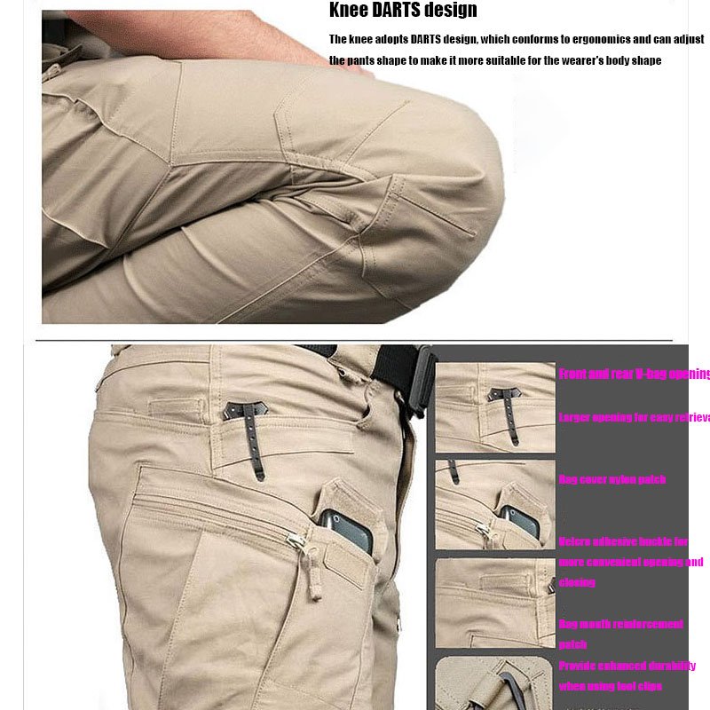 Men's Trousers Combat Uniform Work Outdoor Techwear Hiking Pantalons Casual Tactical Cargo Pants