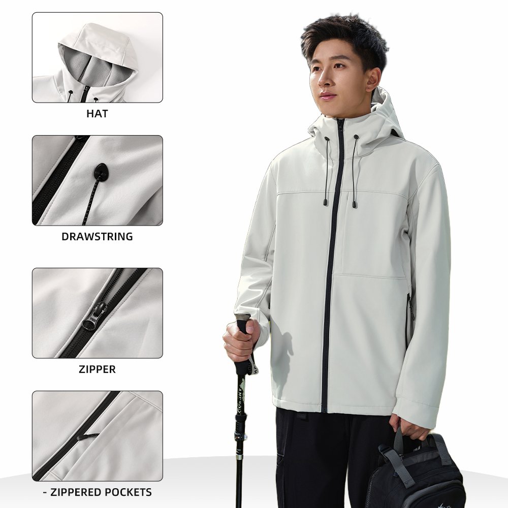 Unisex Waterproof Jacket Windbreaker Men Hoodies Clothing Manufacturers Custom Outerwear Gym Wear Zip Up Rain Biker Jackets