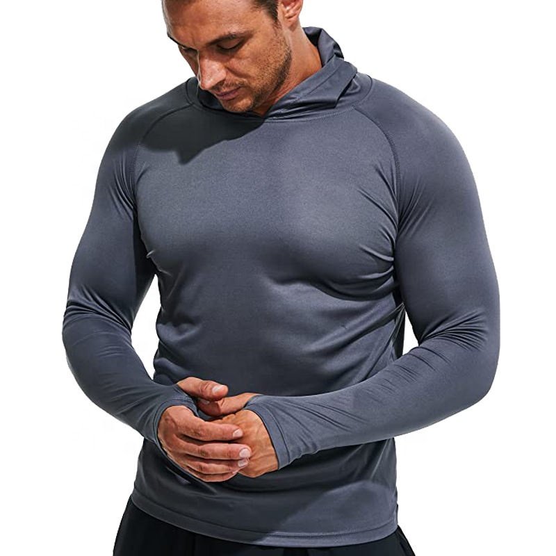 Wholesale Moisture Wicking Uv Blank Upf 50 Polyester Fishing Shirts Protection Quick Drying Mens Hoodie Fishing Clothes
