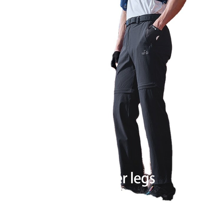 Pelliot Men's Detachable Breathable Waterproof Sports Pants Comfortable Outdoor Trousers Decorative Pockets Spring Summer Winter