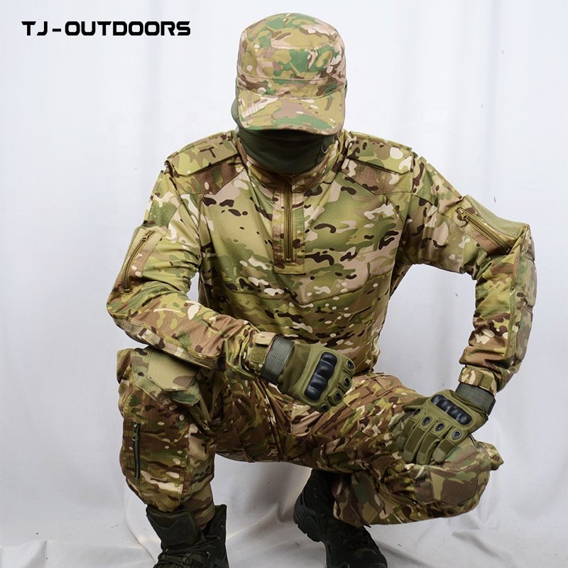 TJ newly released A6 suit Multicam Men's Tactical Clothing Tactical pantyband knee pads uniform