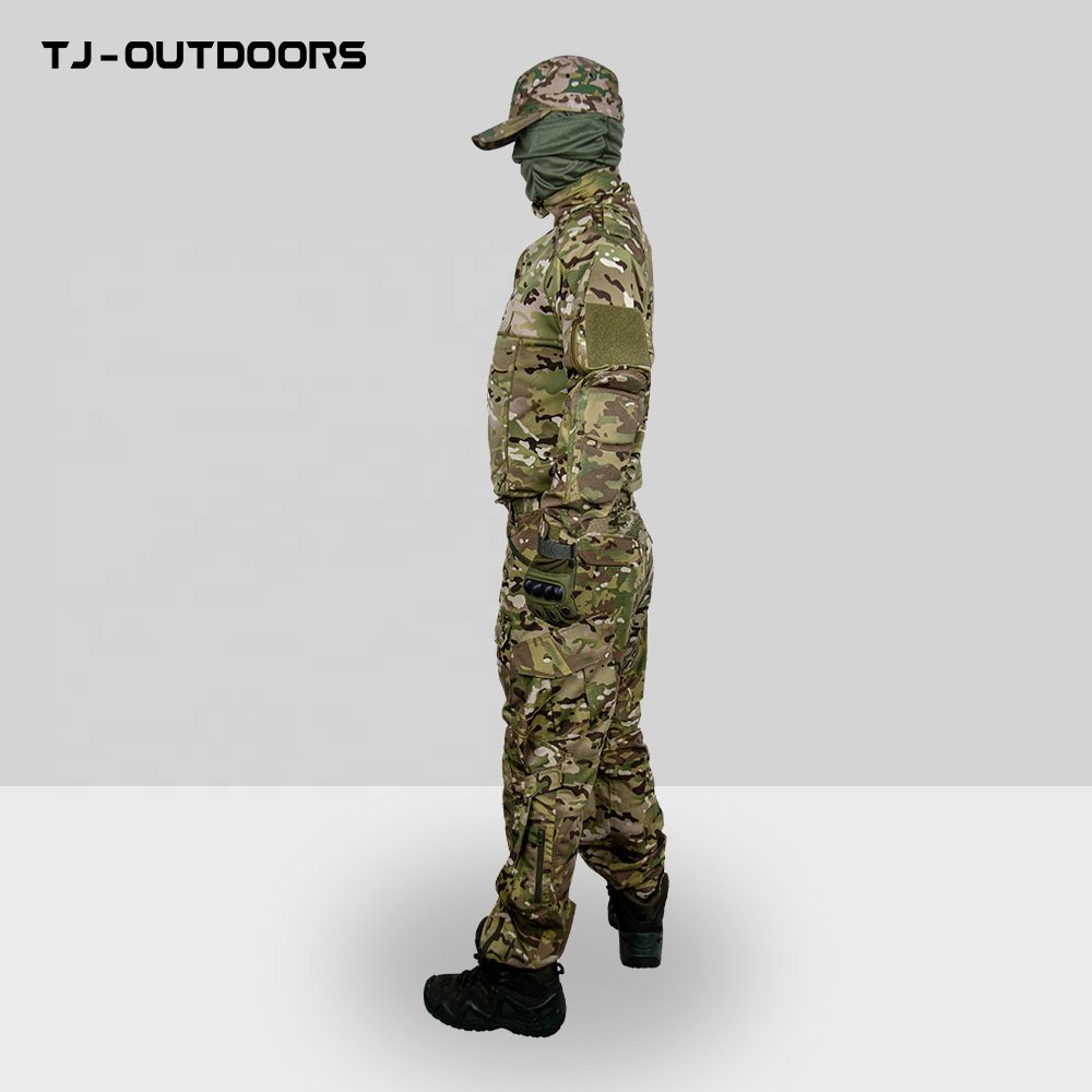TJ newly released A6 suit Multicam Men's Tactical Clothing Tactical pantyband knee pads uniform