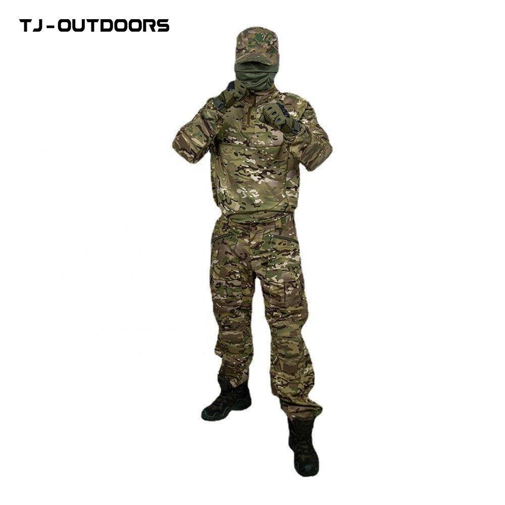 TJ newly released A6 suit Multicam Men's Tactical Clothing Tactical pantyband knee pads uniform