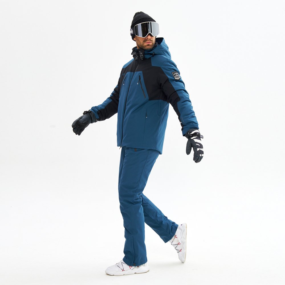 Men's Casual Snow Jacket Waterproof Windproof Safari Jacket with Hood for Hiking Mountain Zipper Closure Windbreaker Coat