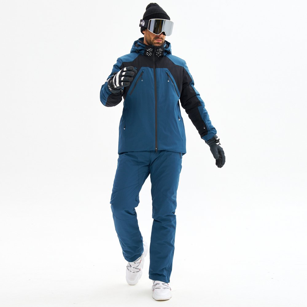 Men's Casual Snow Jacket Waterproof Windproof Safari Jacket with Hood for Hiking Mountain Zipper Closure Windbreaker Coat