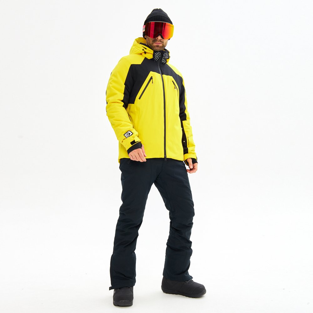 Men's Casual Snow Jacket Waterproof Windproof Safari Jacket with Hood for Hiking Mountain Zipper Closure Windbreaker Coat