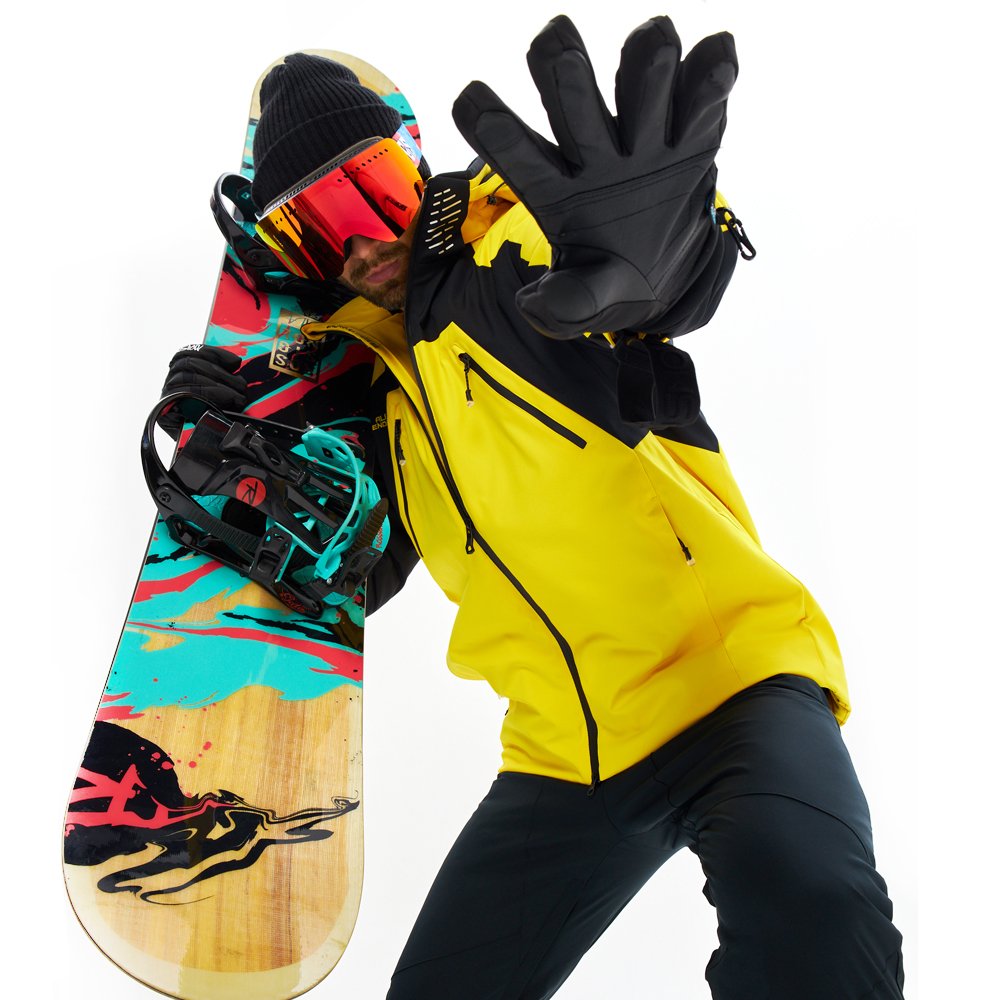 Men's Casual Snow Jacket Waterproof Windproof Safari Jacket with Hood for Hiking Mountain Zipper Closure Windbreaker Coat