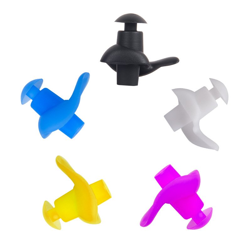 Swimming ear-plugs, squeezing nose and ear-plugs, and water-proof ear-plugs