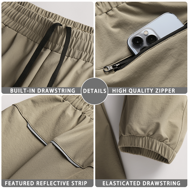 Summer Mens Athletic Workout Pants Lightweight Outdoor Waterproof Golf Hiking Pants Quick Dry Gym Jogging Sweatpants for Men