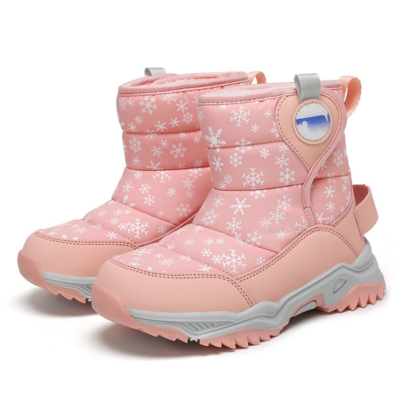 Children's snow boots Hiking shoes outdoor non-slip shoes Winter cotton shoes plus fleece thickened boots Warm boots waterproof