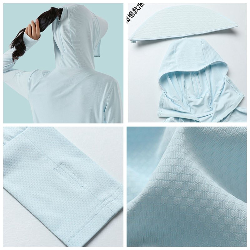 Sidiou Group Summer Women Sun Protection Jacket Removable Brim Quick Dry Long Sleeve Anti UV Female Hooded Hiking Jacket