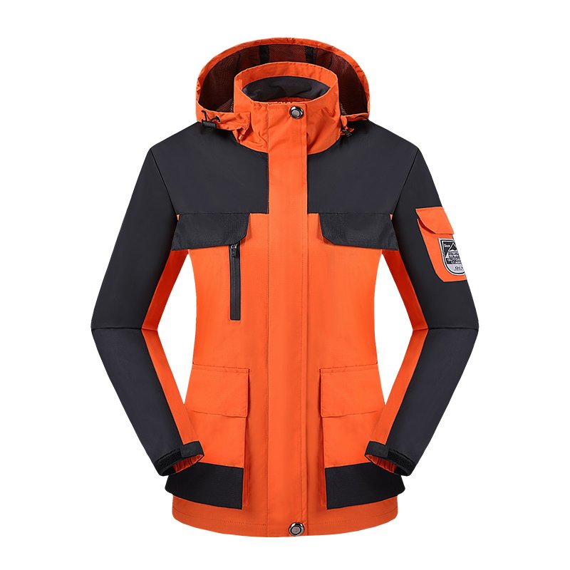 Outdoor Leisure Sports Couples Jacket Hooded Mountaineering Waterproof Rainproof Clothing Softshell Windbreaker Jacket For Women