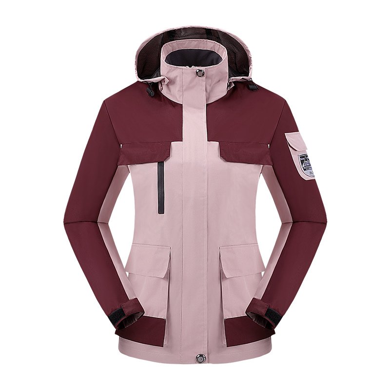 Outdoor Leisure Sports Couples Jacket Hooded Mountaineering Waterproof Rainproof Clothing Softshell Windbreaker Jacket For Women