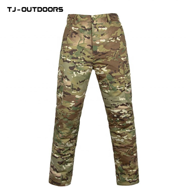 2023 New tactical uniform woodland camouflage anti-tear combat winter cotton-padded jacket and trousers set