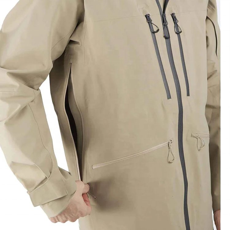 Custom Outdoor Waterproof Soft Shell Waterproof Hiking Jacket Men Mountain Breathable Hooded Jacket Windproof Rain Coat