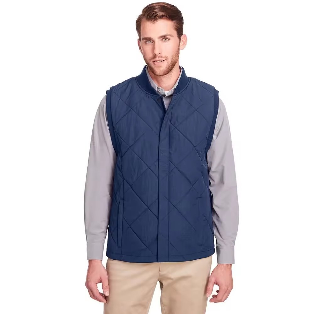 New Design Custom Logo Down Padded Stand Collar Lightweight Puffer Vest for Men gilete Freestyle Streetwear
