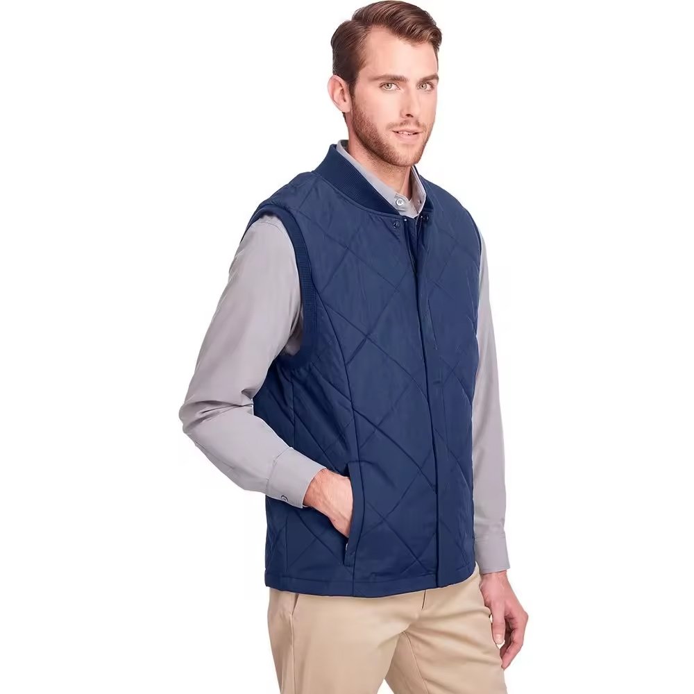 New Design Custom Logo Down Padded Stand Collar Lightweight Puffer Vest for Men gilete Freestyle Streetwear