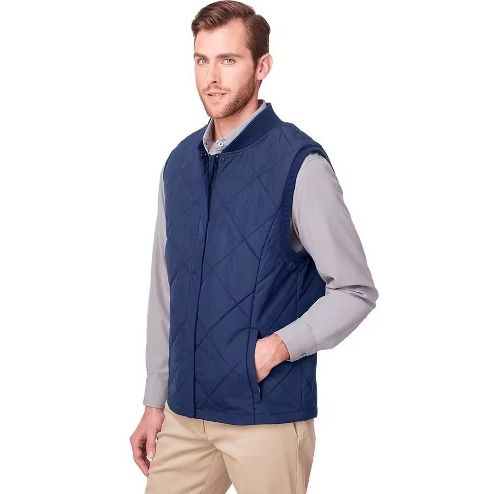 New Design Custom Logo Down Padded Stand Collar Lightweight Puffer Vest for Men gilete Freestyle Streetwear