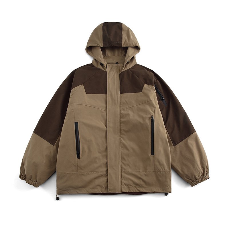 oem factory men custom double layer jacket winter fleece jacket waterproof hiking jacket