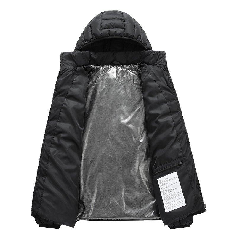 ZHIBUREN Winter Jacket Standard Adults Winter Coat Mens Clothing Ski Heat Jacket for Men Solid Support Dyed M-6XL Regular