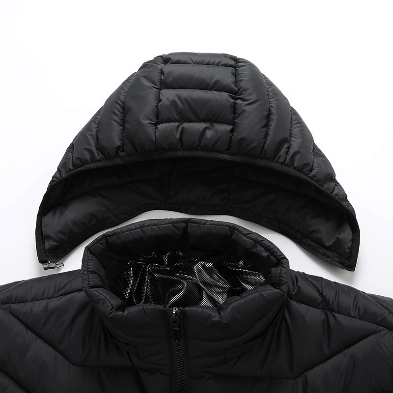 ZHIBUREN Winter Jacket Standard Adults Winter Coat Mens Clothing Ski Heat Jacket for Men Solid Support Dyed M-6XL Regular
